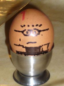 The finished egg design